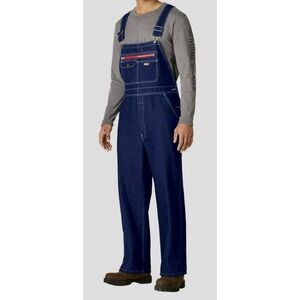 Genuine Dickies Men's Relaxed Fit Ultra Tough Workwear Bib Overall Blue Size 3XL